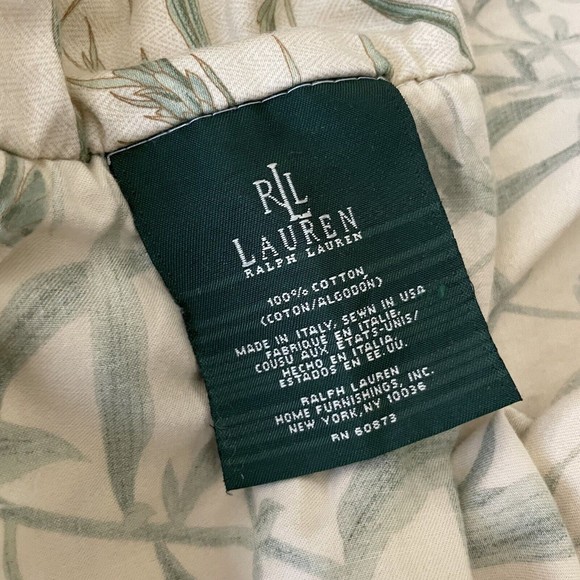 Ralph Lauren Desert Plains Perennial cream green Queen Duvet Italy Vintage - Picture 3 of 4